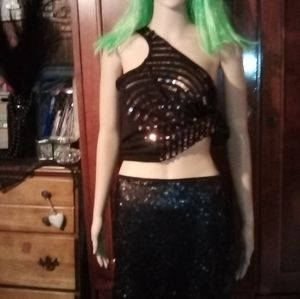 EXPRESS BLACK SEQUIN SKIRT